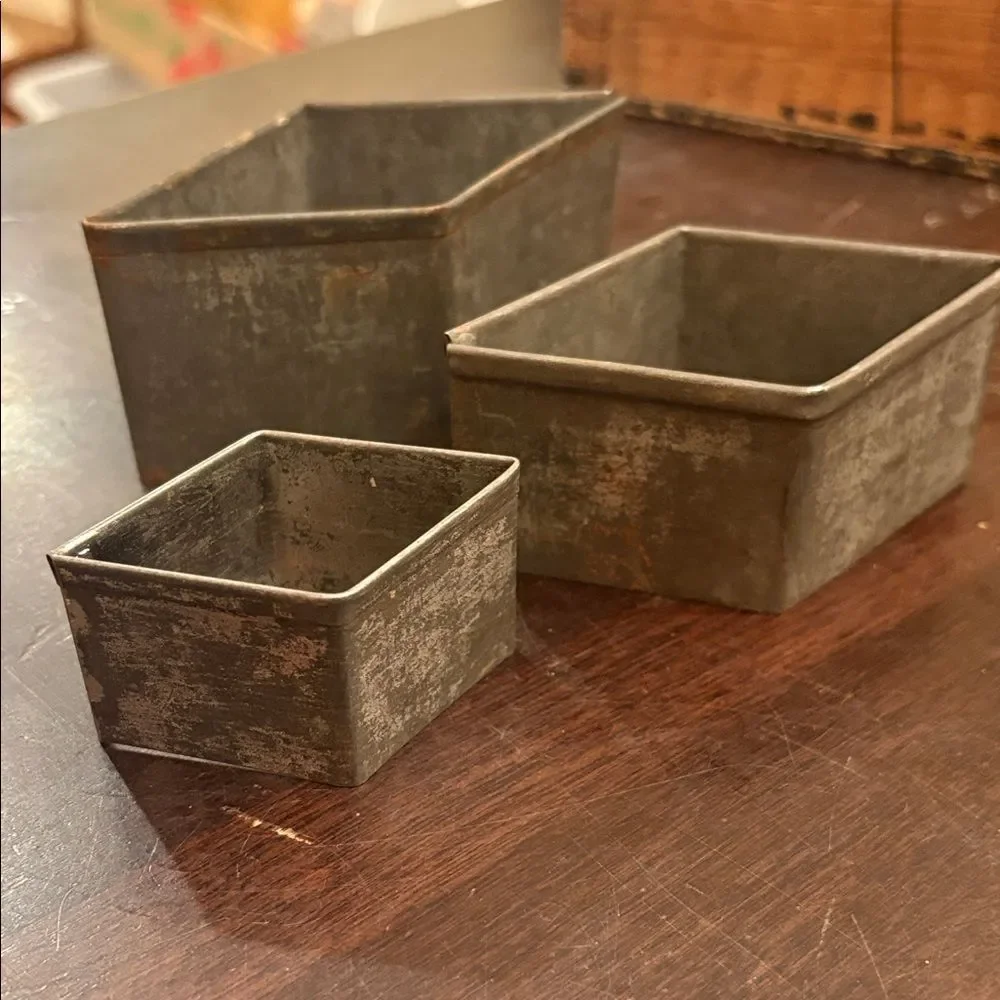 Set of Three Vintage Metal Cookie Cutters